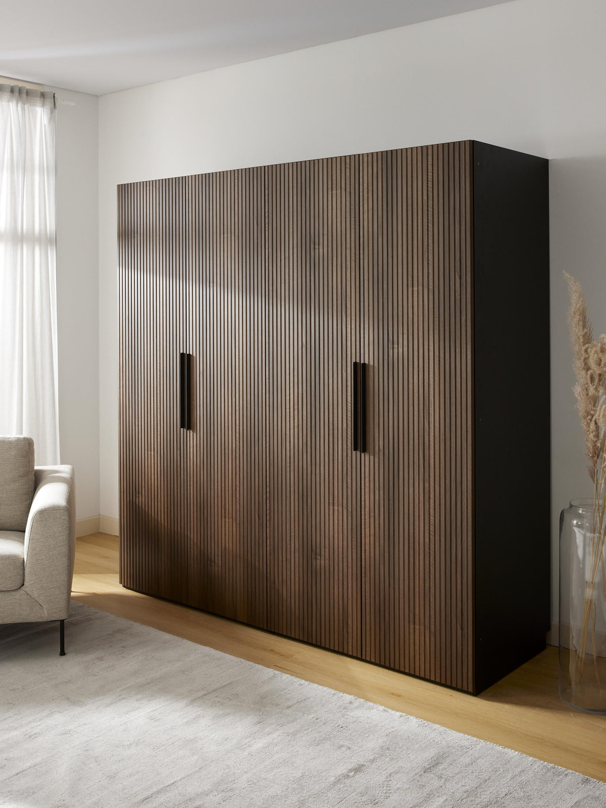 Simfia Modular Hinged-Door Wardrobe, 200 cm Wide, in Various Sizes
