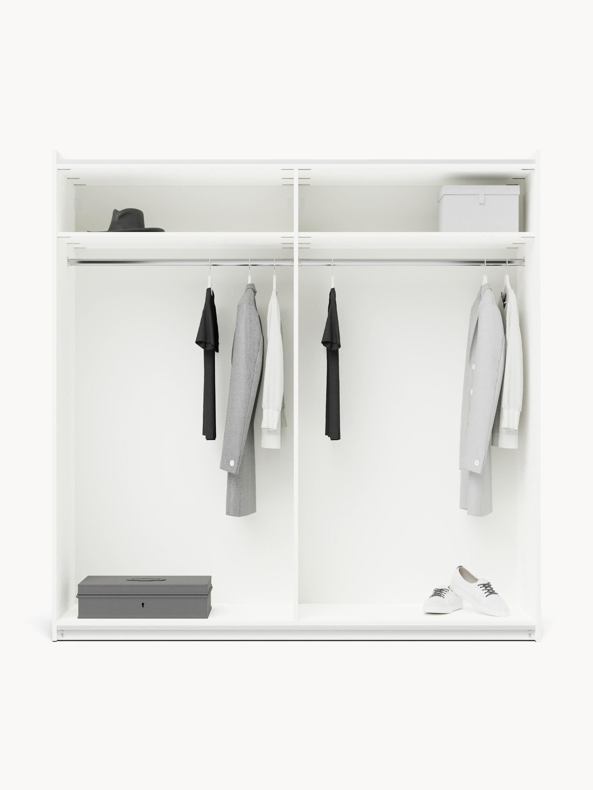 Simfia Modular Sliding-Door Wardrobe, 200 cm Wide, in Various Sizes