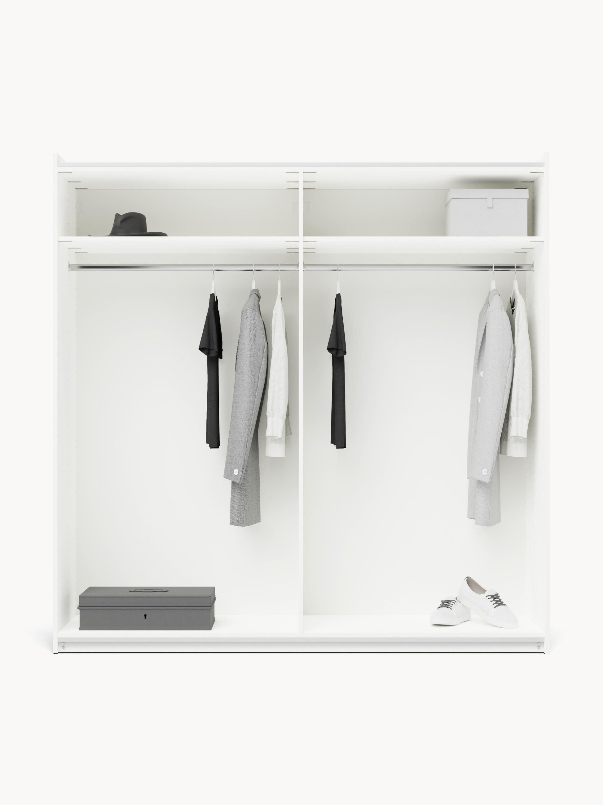 Simfia Modular Sliding-Door Wardrobe, 200 cm Wide, in Various Sizes