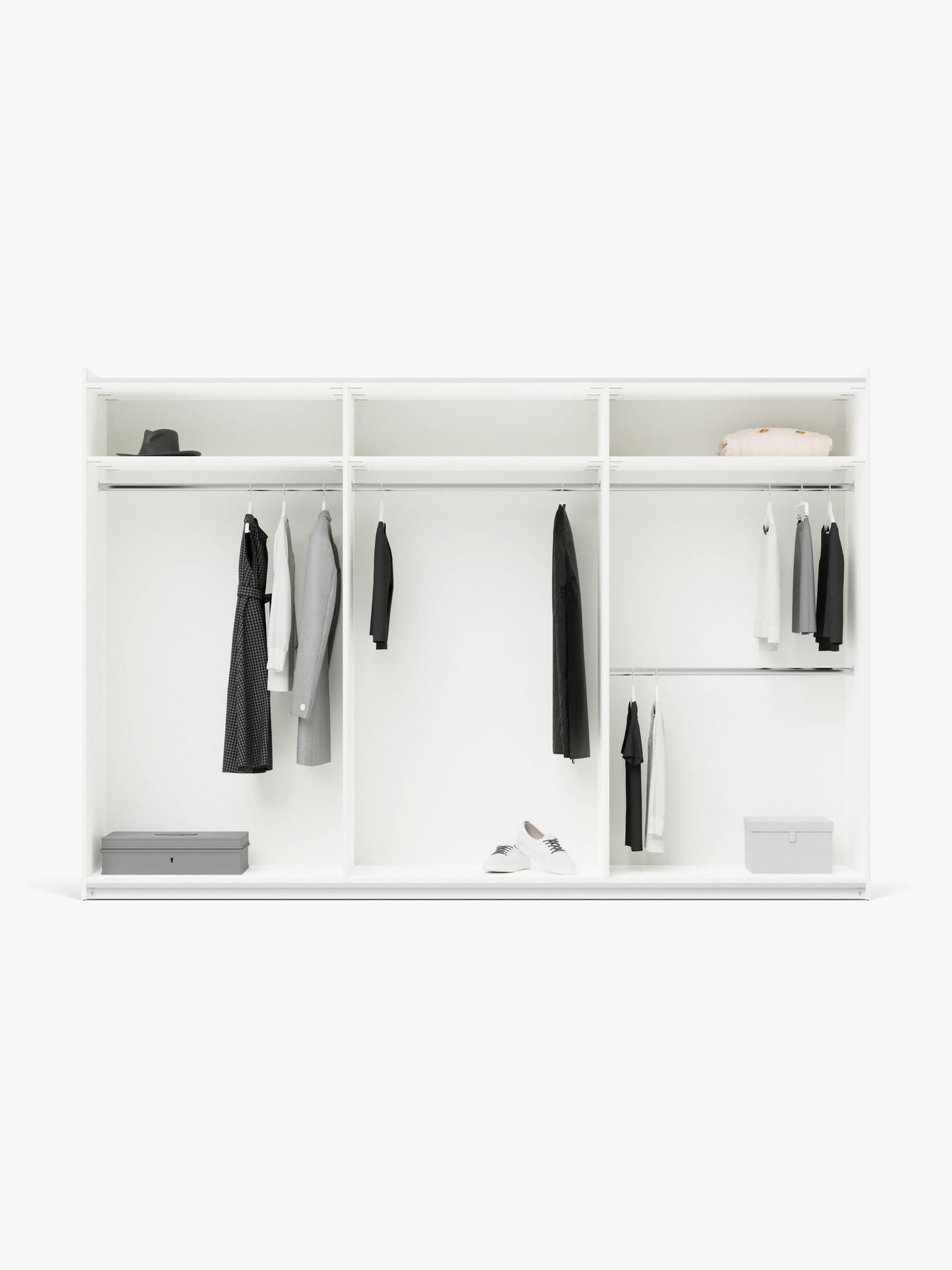 Simfia Modular Sliding-Door Wardrobe, 300 cm Wide, in Various Sizes