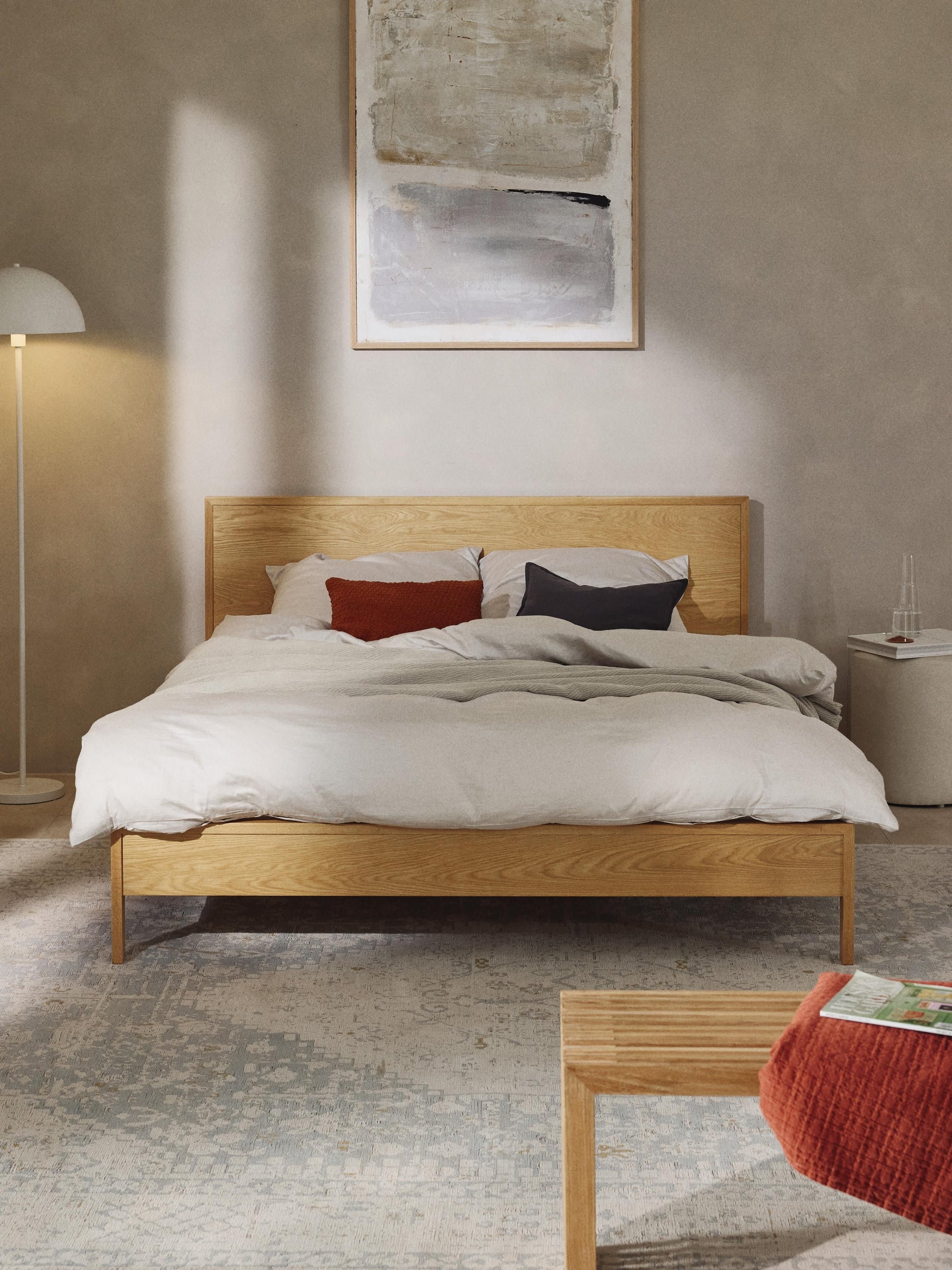Tambrina Wooden Bed with Headboard