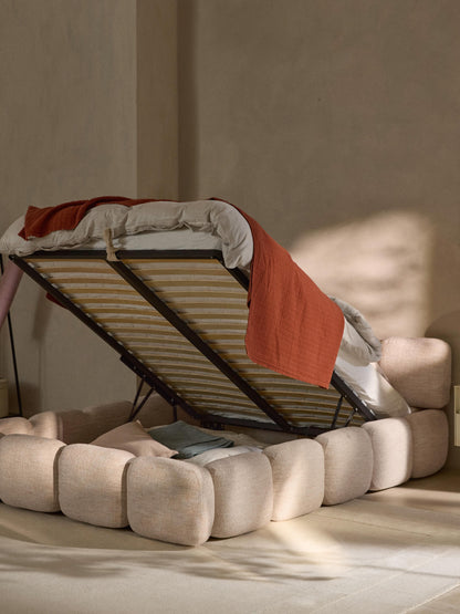 Taylenza Bouclé Upholstered Bed with Storage