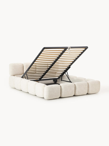 Taylenza Bouclé Upholstered Bed with Storage