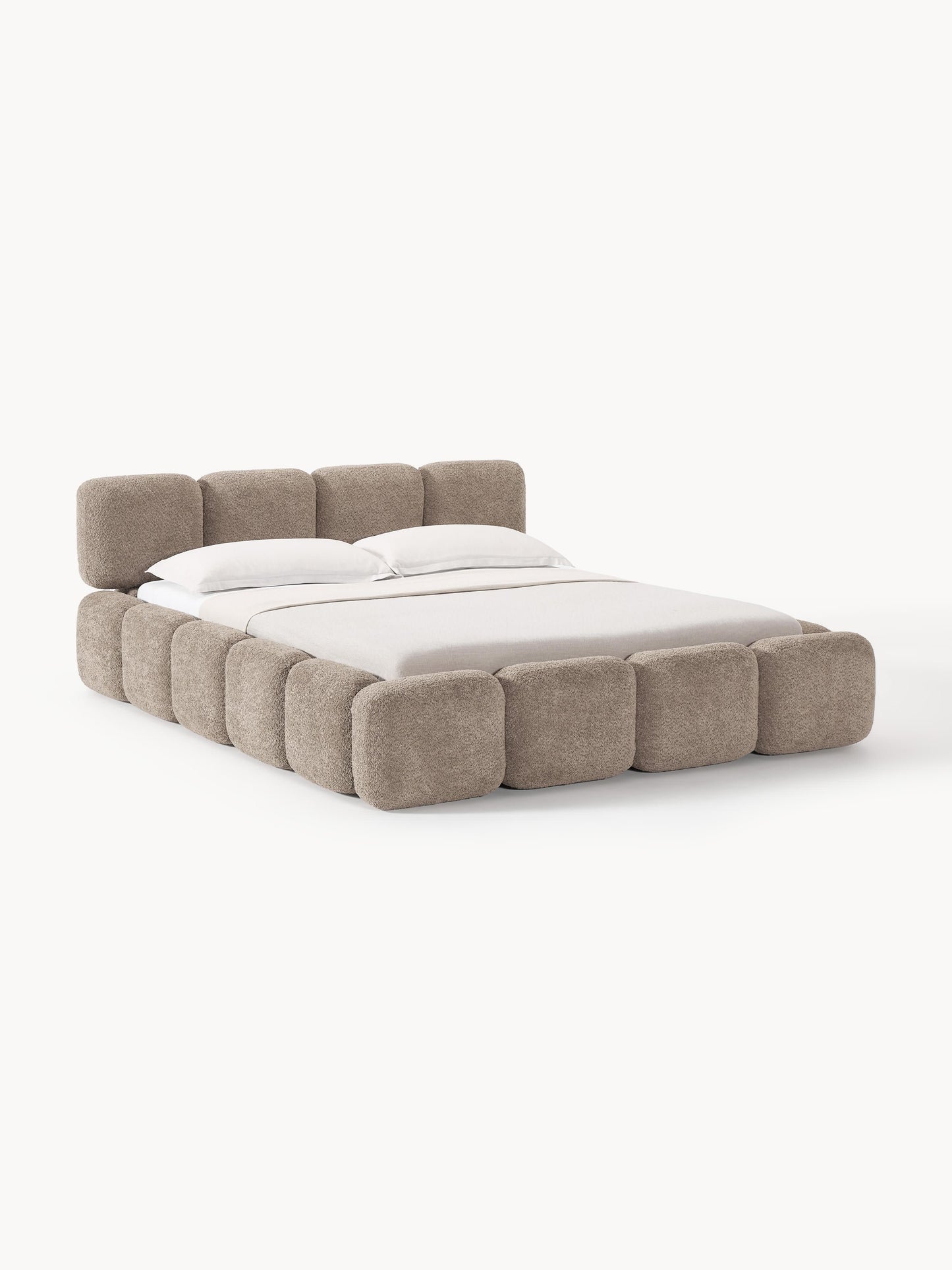 Taylenza Teddy Bouclé Upholstered Bed