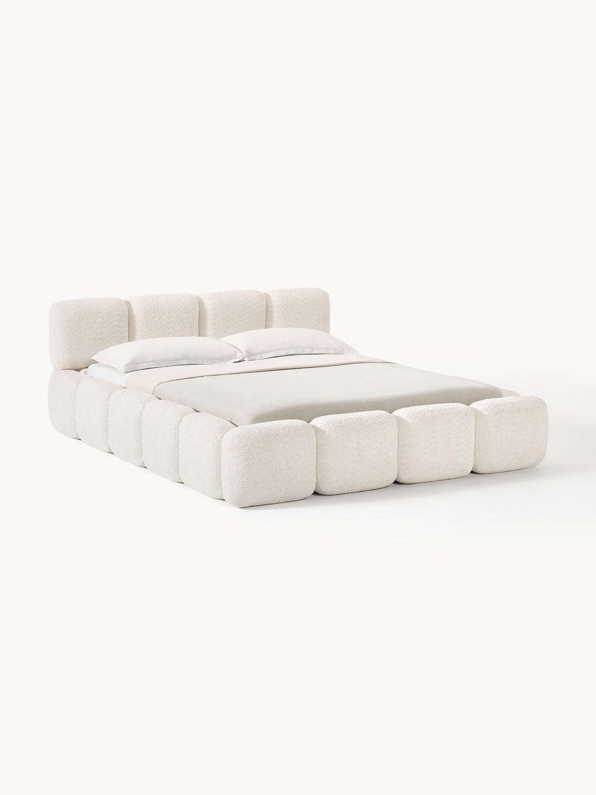 Taylenza Teddy Bouclé Upholstered Bed