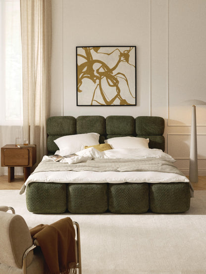 Taylenza Teddy Bouclé Upholstered Bed