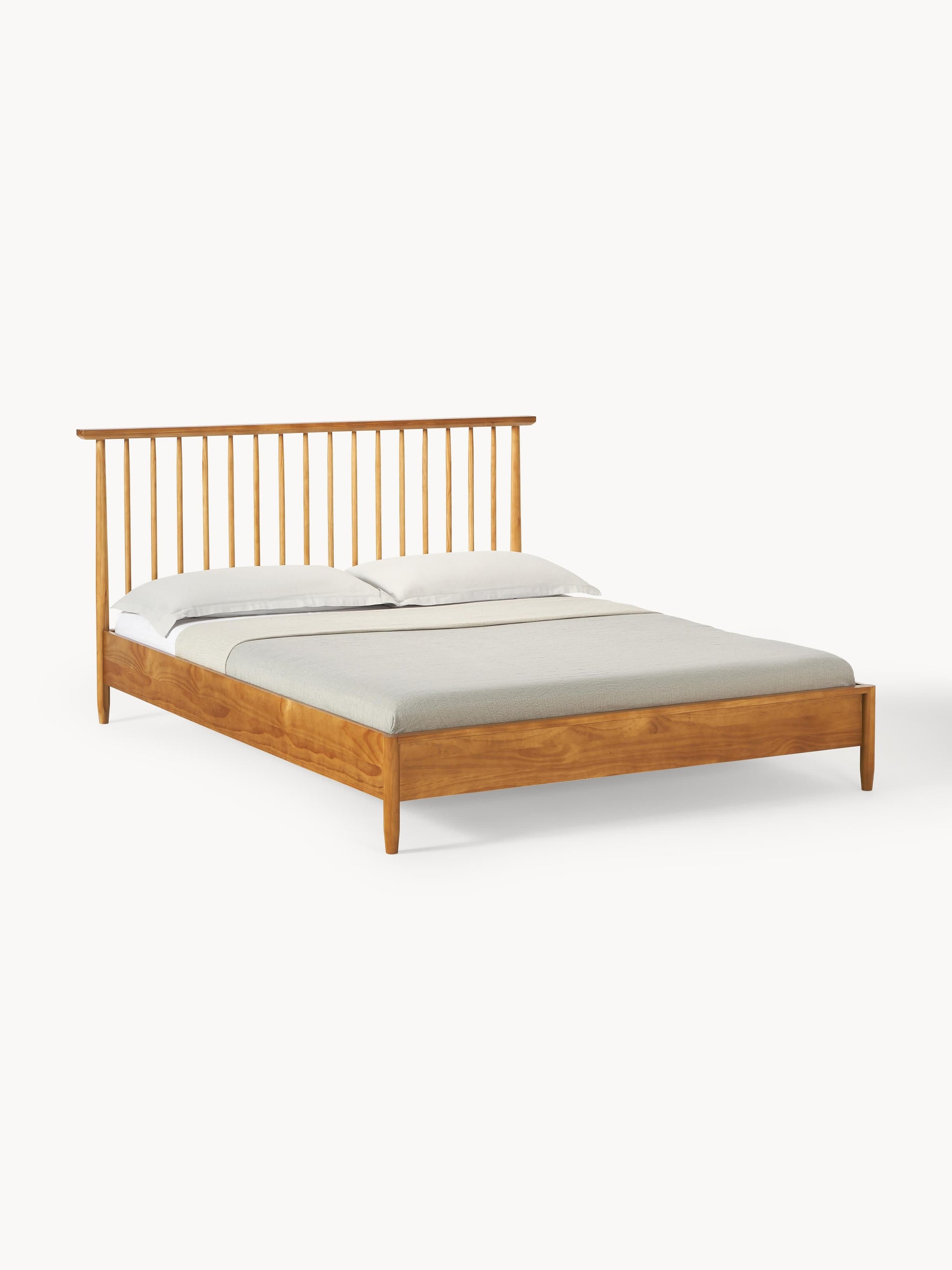 Winrico Wooden Bed with Pine Headboard