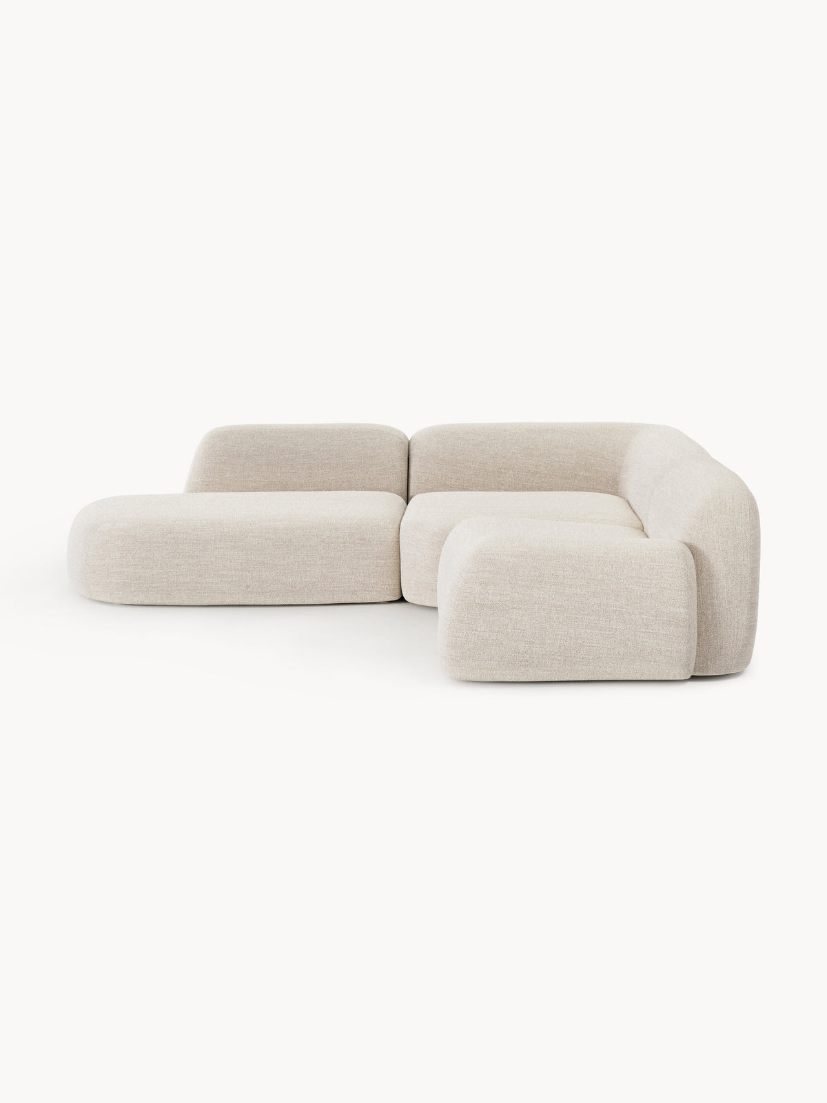 Wolzania Bouclé Modular Corner Sofa (4-Seater) with Chaise Longue