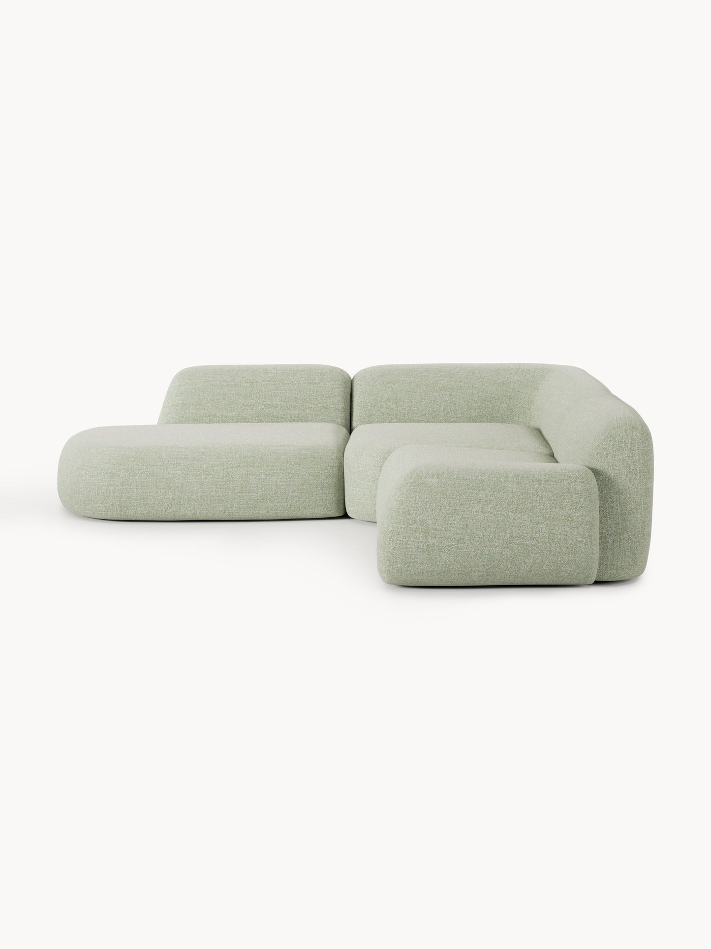 Wolzania Bouclé Modular Corner Sofa (4-Seater) with Chaise Longue