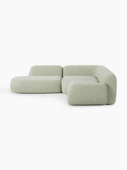 Wolzania Bouclé Modular Corner Sofa (4-Seater) with Chaise Longue