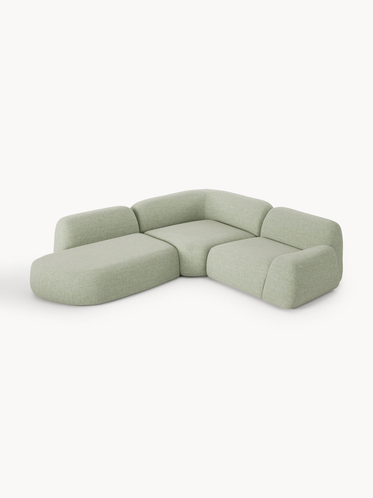 Wolzania Bouclé Modular Corner Sofa (4-Seater) with Chaise Longue