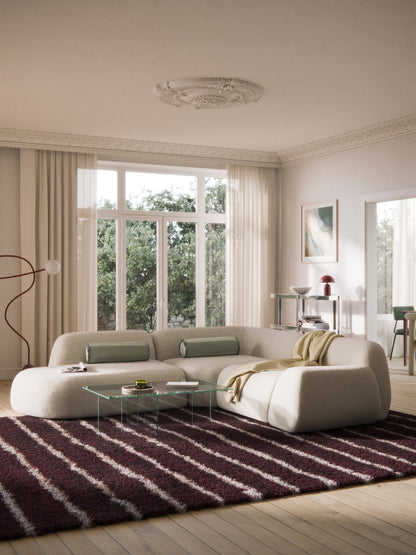 Wolzania Bouclé Modular Corner Sofa (4-Seater) with Chaise Longue
