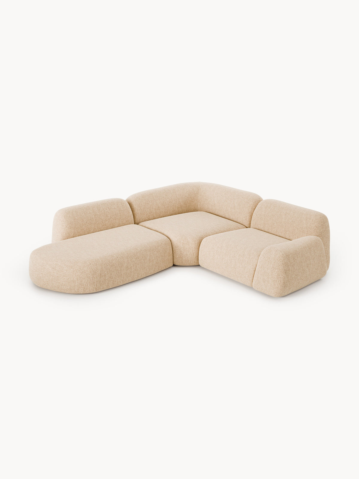 Wolzania Bouclé Modular Corner Sofa (4-Seater) with Chaise Longue