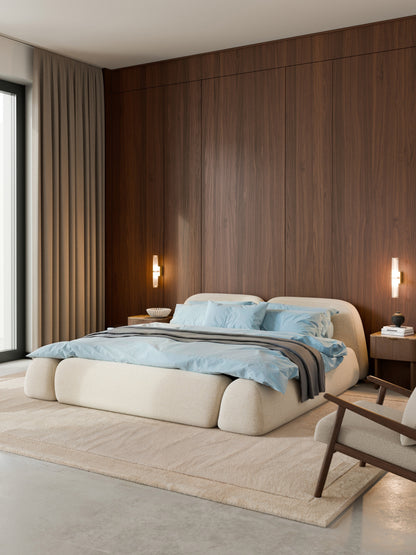 Wolzania Bouclé Upholstered Bed