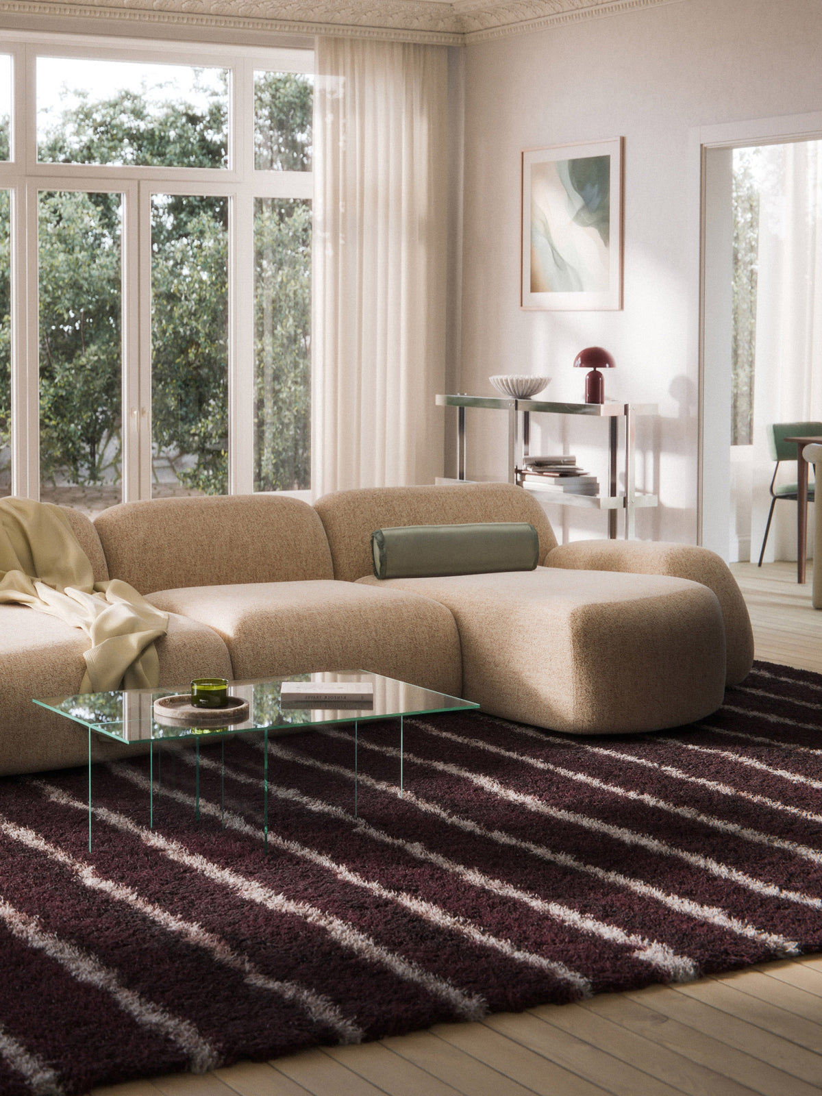 Wolzania Chaise Corner Module in Bouclé