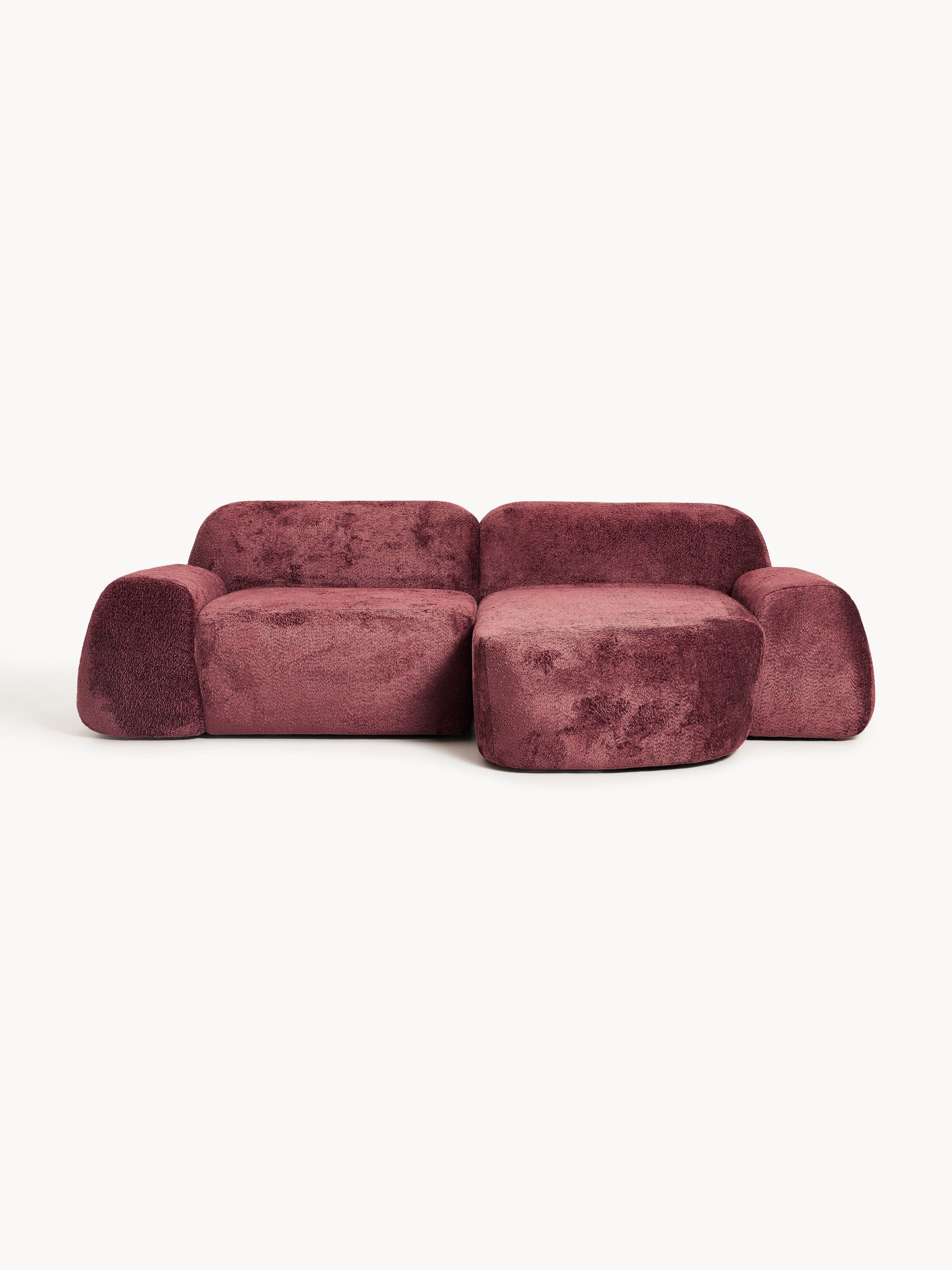 Wolzania Modular Corner Sofa (3-Seater) in Teddy Bouclé