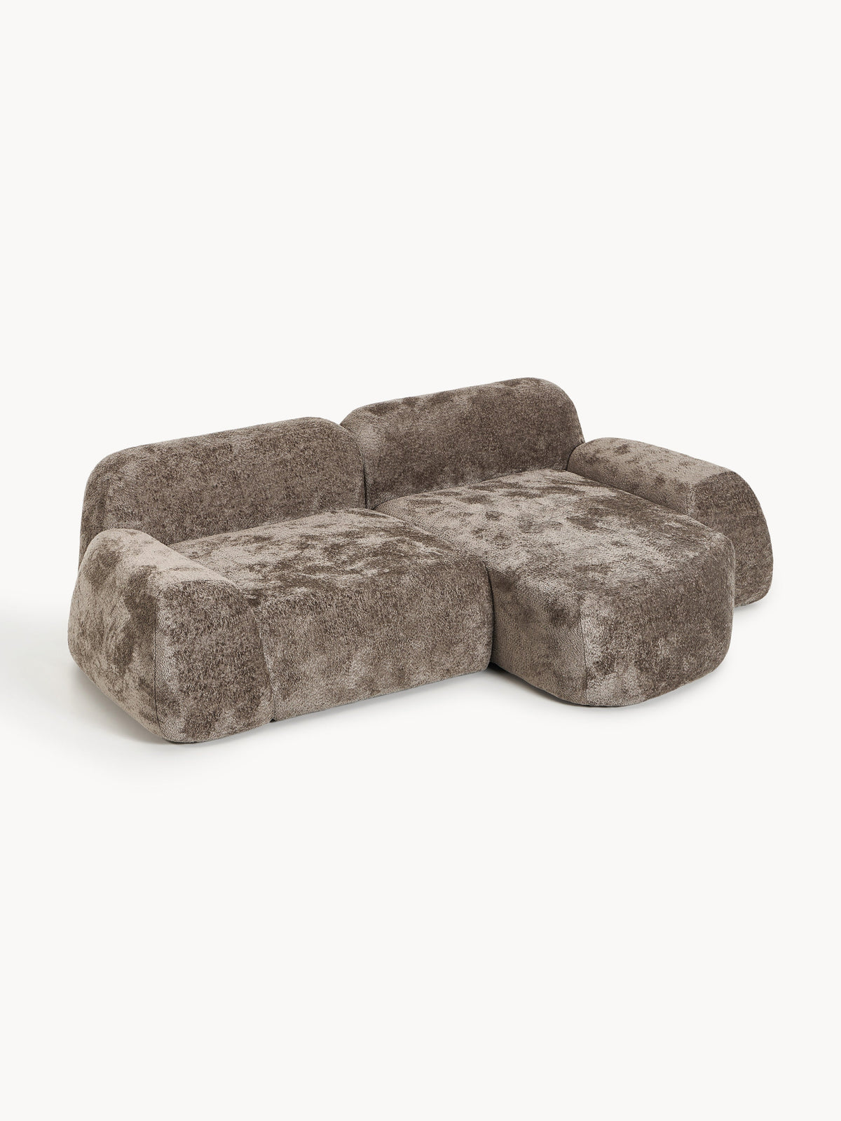 Wolzania Modular Corner Sofa (3-Seater) in Teddy Bouclé