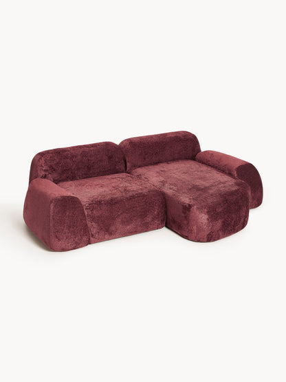 Wolzania Modular Corner Sofa (3-Seater) in Teddy Bouclé