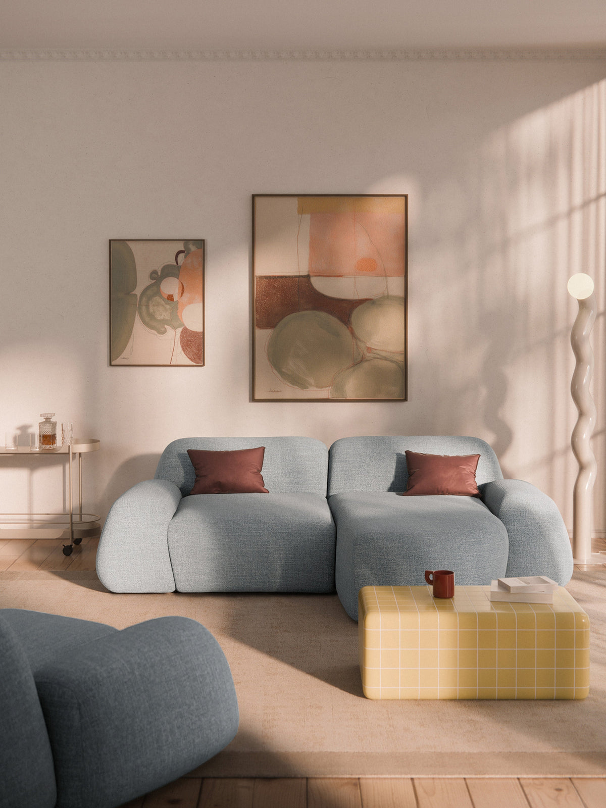 Wolzania Modular Corner Sofa, Bouclé, 3-Seater