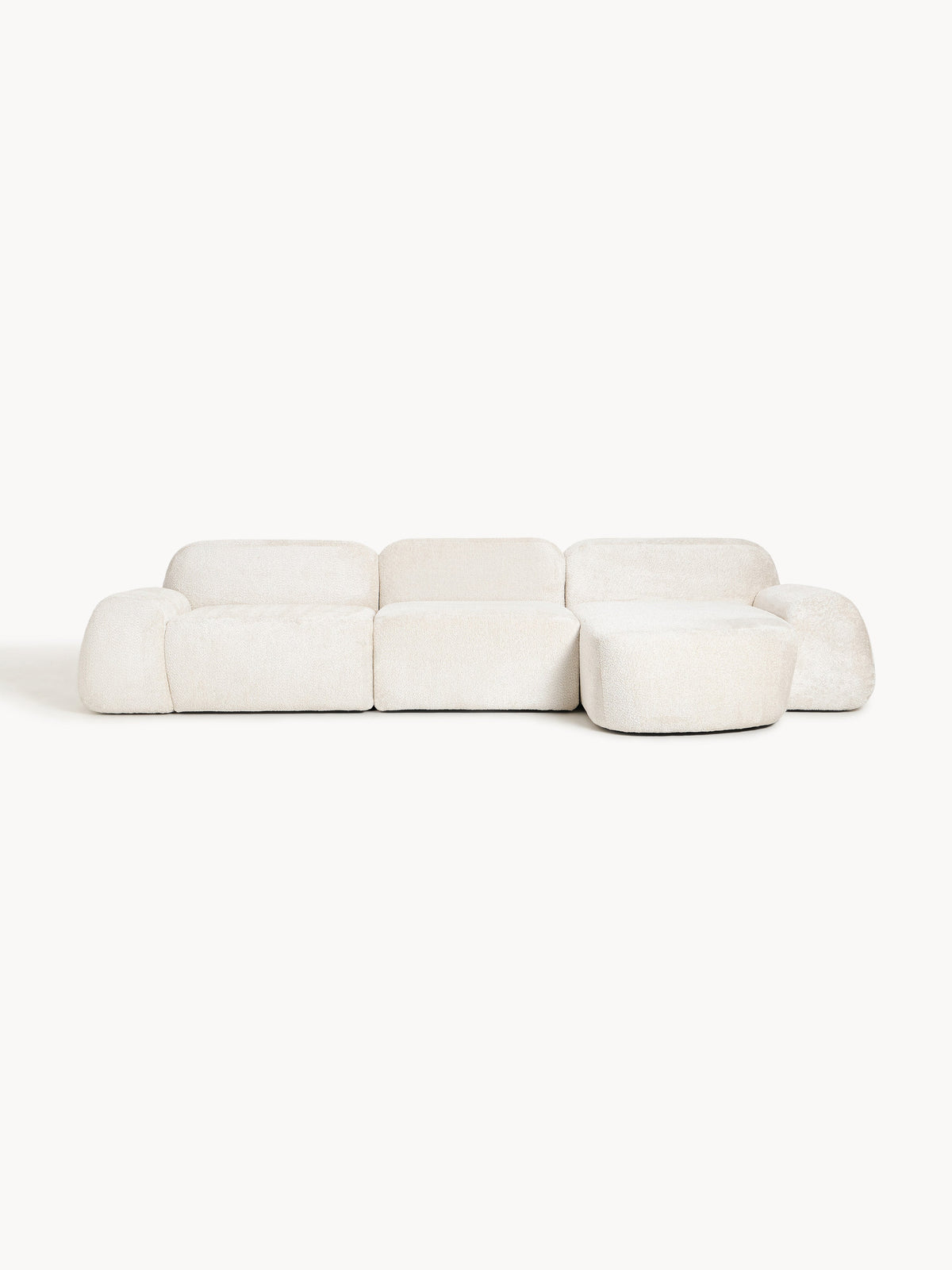 Wolzania Modular Corner Sofa in Teddy Bouclé (4-Seater)