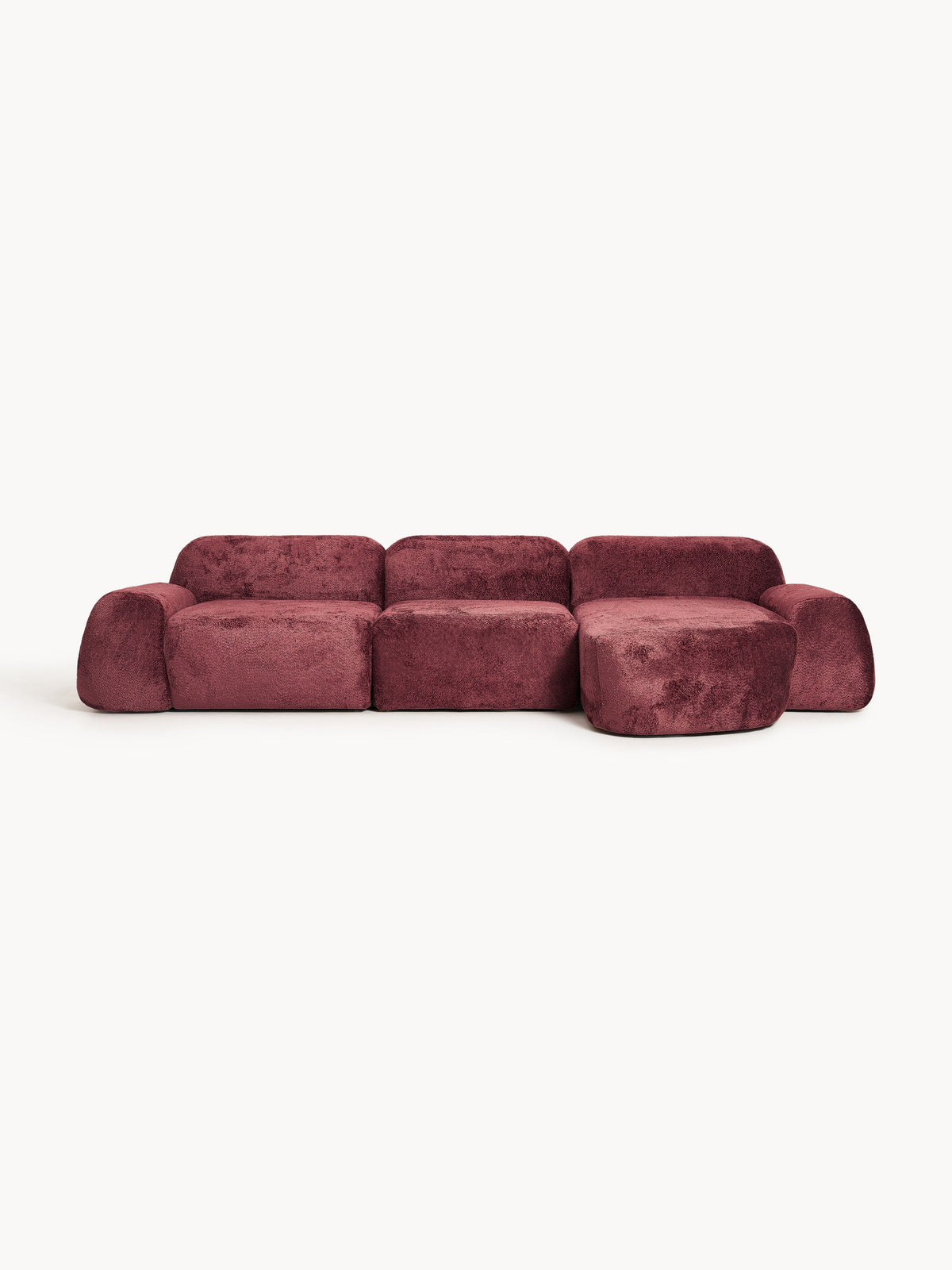 Wolzania Modular Corner Sofa in Teddy Bouclé (4-Seater)