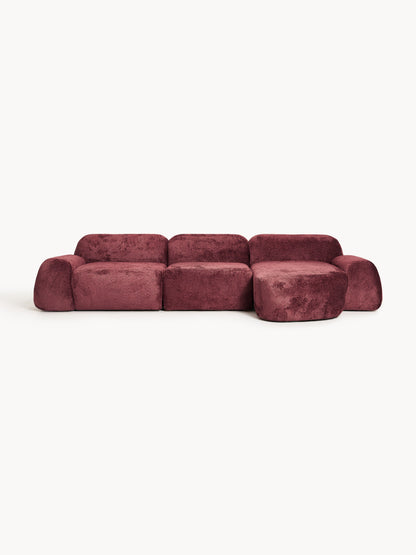 Wolzania Modular Corner Sofa in Teddy Bouclé (4-Seater)