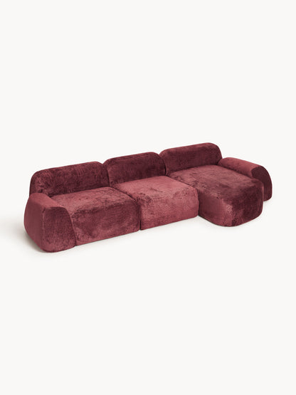 Wolzania Modular Corner Sofa in Teddy Bouclé (4-Seater)