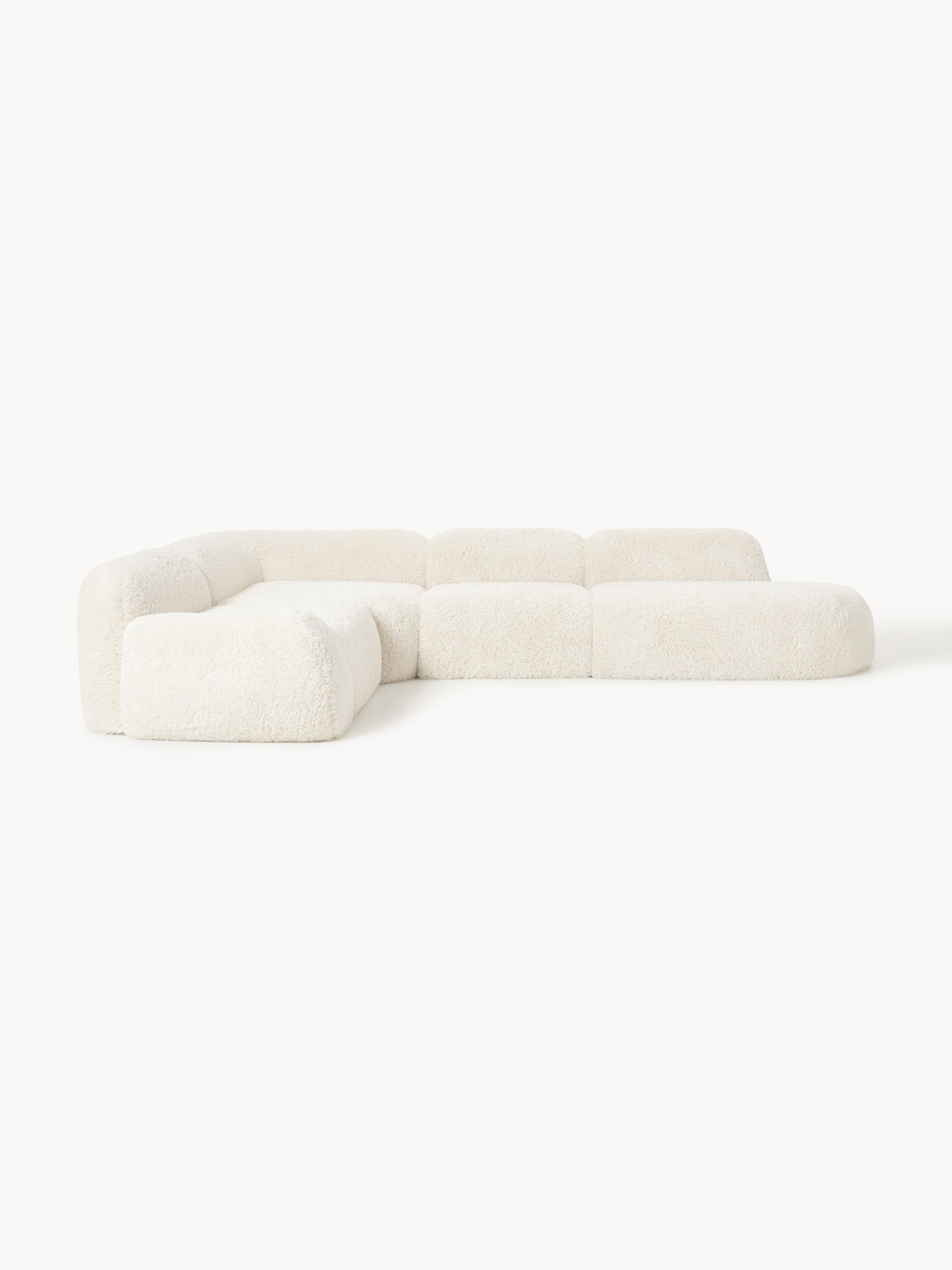 Wolzania Modular XL Teddy Corner Sofa with Chaise Longue