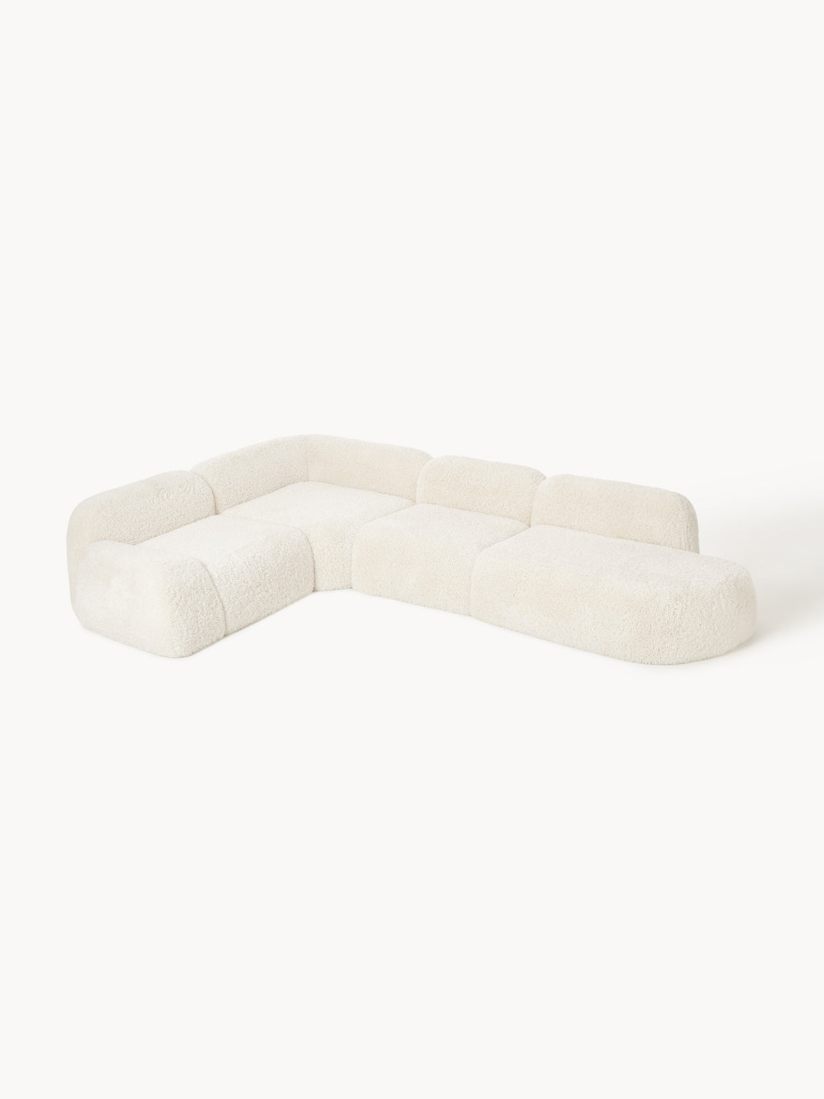 Wolzania Modular XL Teddy Corner Sofa with Chaise Longue