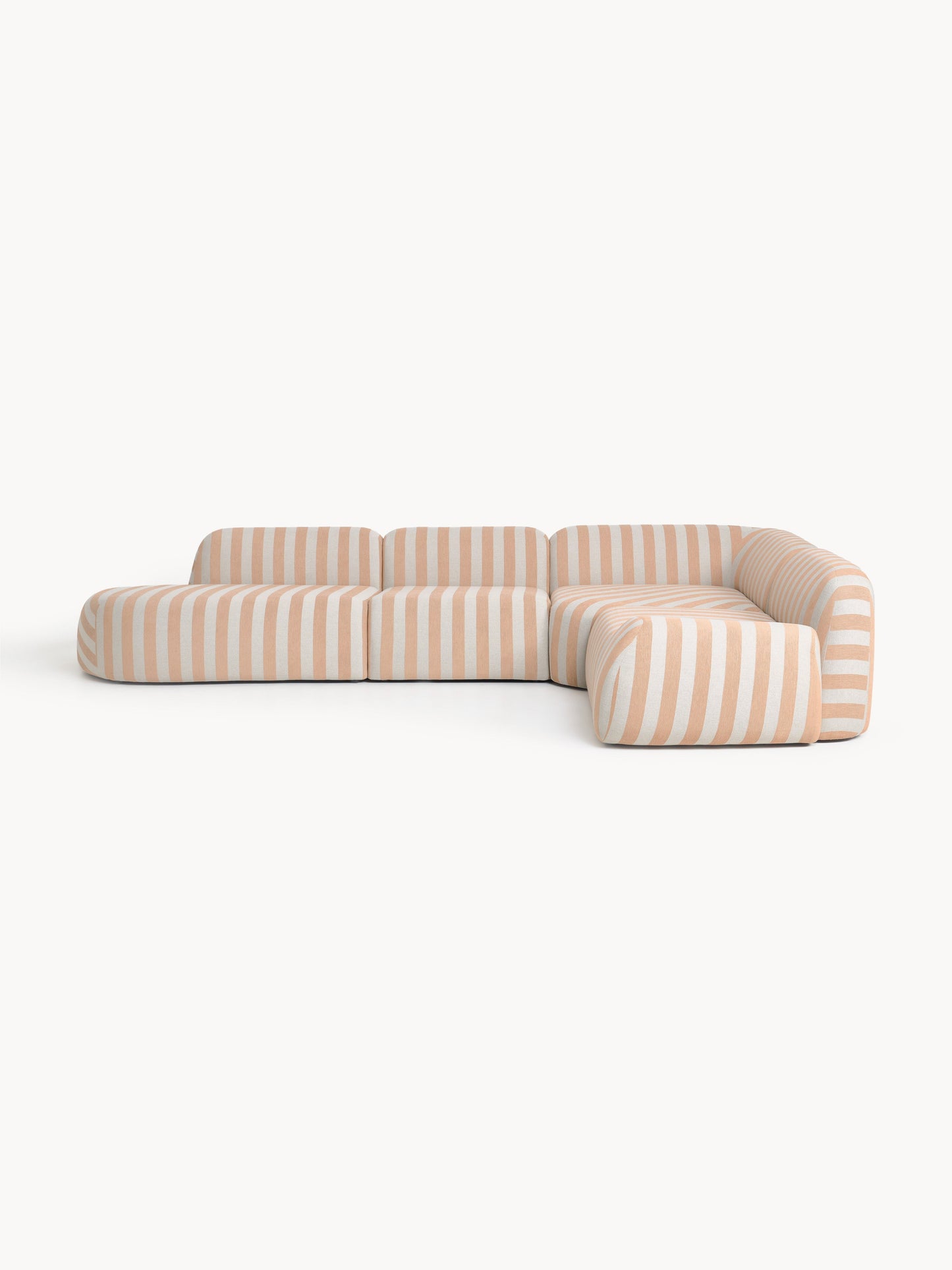 Wolzania Striped Modular XL Corner Sofa with Chaise Longue