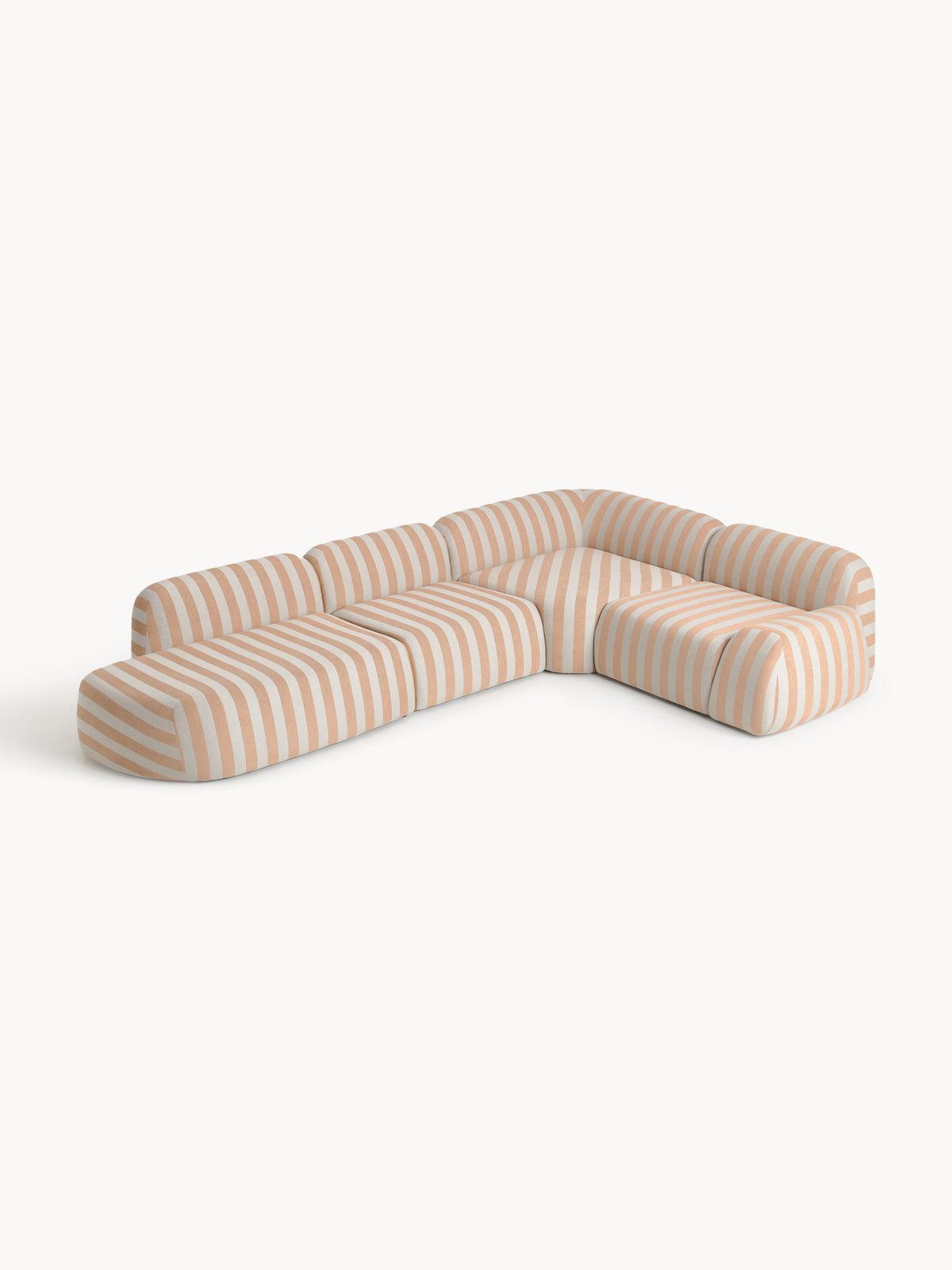 Wolzania Striped Modular XL Corner Sofa with Chaise Longue