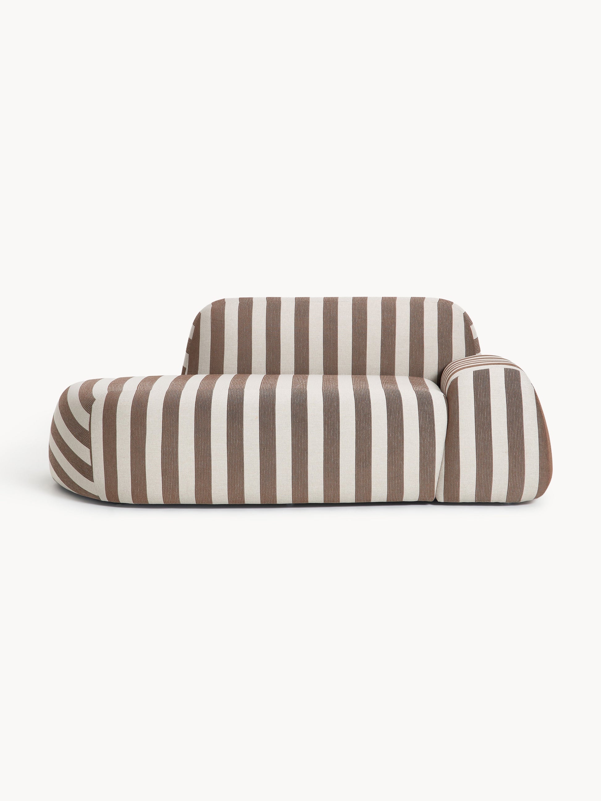 Wolzania Striped Sofa (2-Seater) with Chaise Longue
