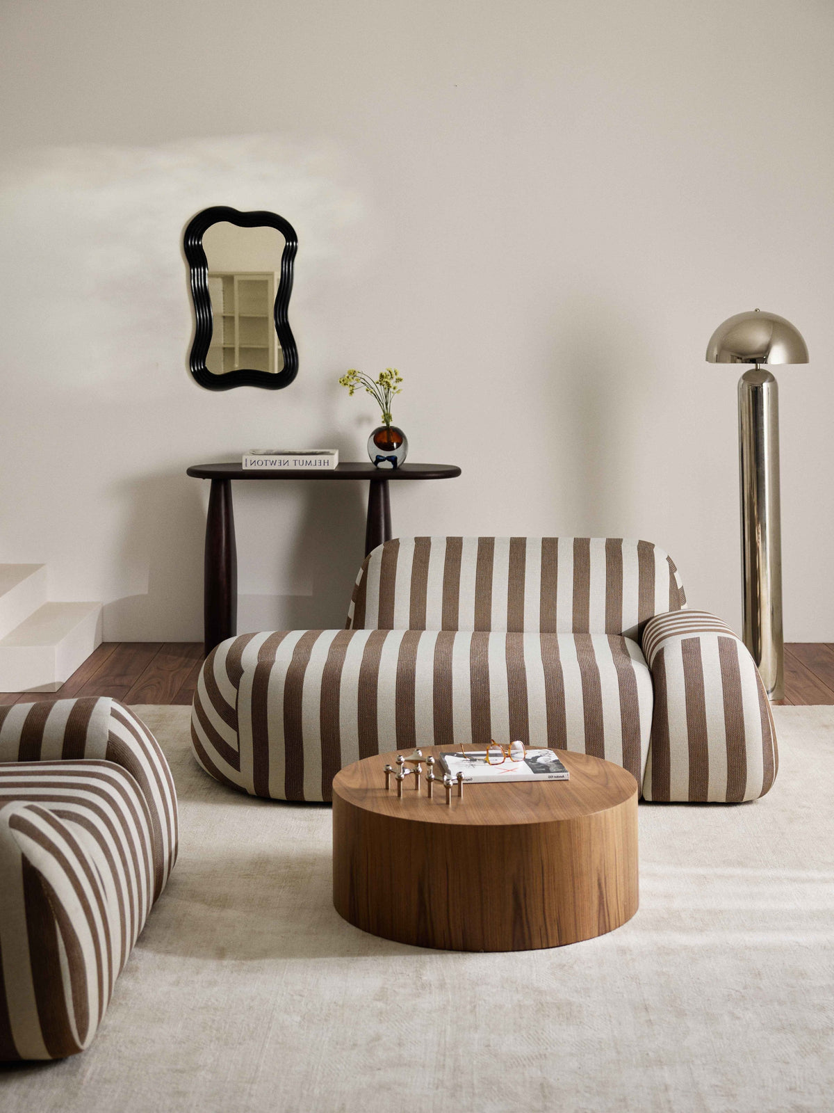 Wolzania Striped Sofa (2-Seater) with Chaise Longue