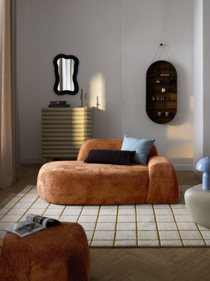 Wolzania Teddy Bouclé Sofa (2-Seater) with Chaise Longue
