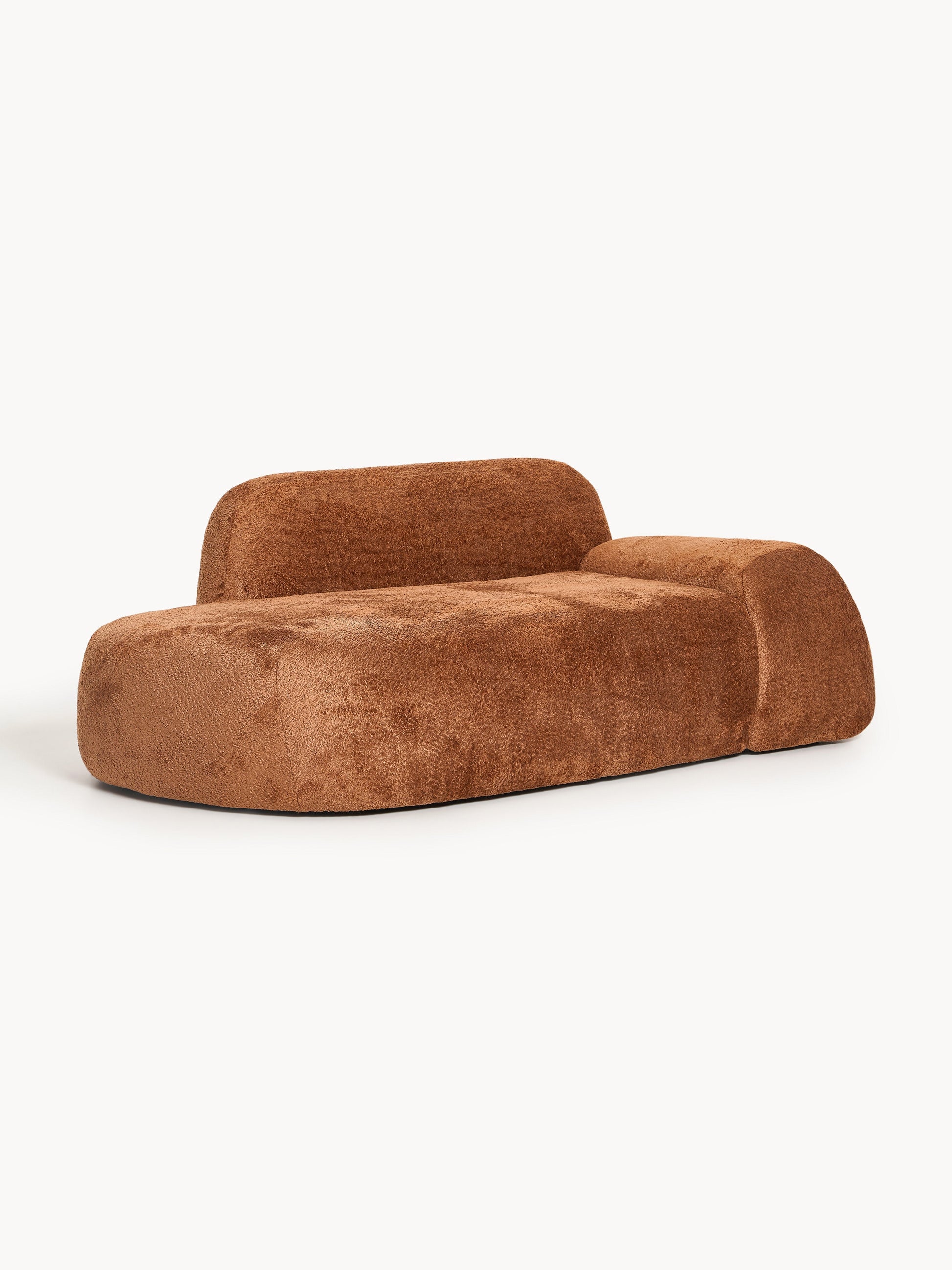 Wolzania Teddy Bouclé Sofa (2-Seater) with Chaise Longue